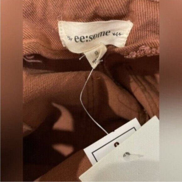 ee:some High Waisted Wide Leg Pants Neutral Boho Chic Preppy Contemporary - Picture 5 of 9